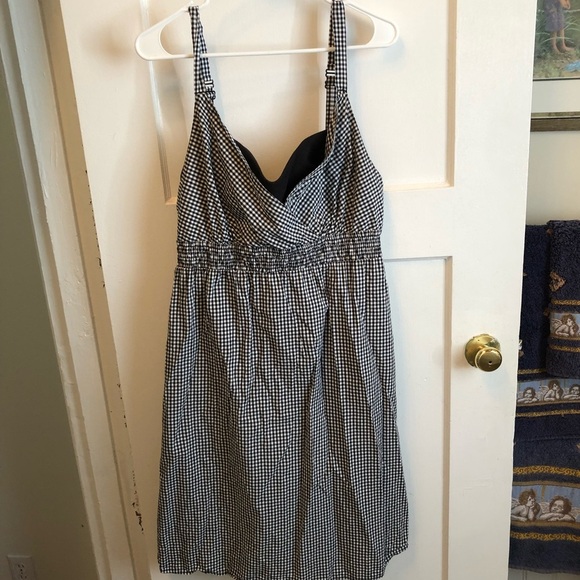 Denver Hayes XL Black and White Checkered Dress with built in bra- gently used - Picture 7 of 7